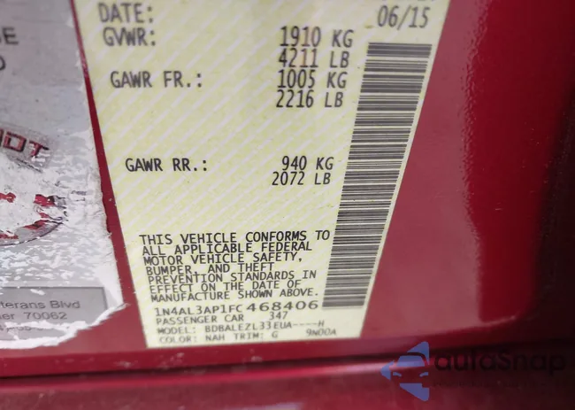 1N4AL3AP1FC468406: 42390561