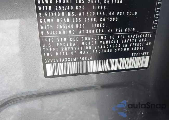 3VV2B7AXXLM156864: 42390596