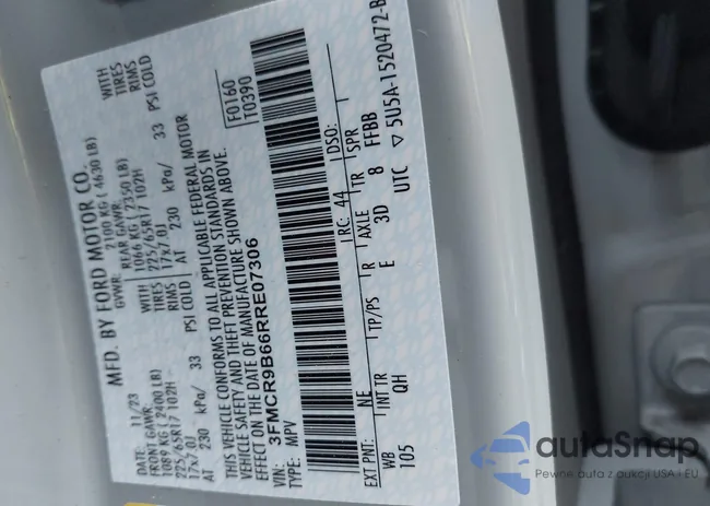 3FMCR9B66RRE07306: 42390601