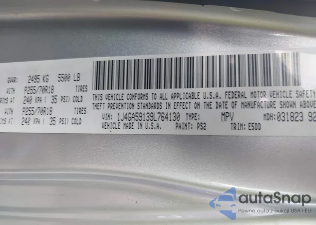 1J4GA59139L764130: 42390611