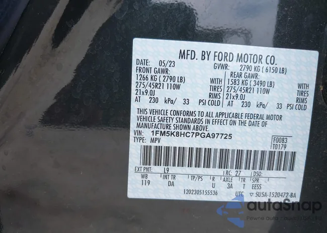 1FM5K8HC7PGA97725: 42390671