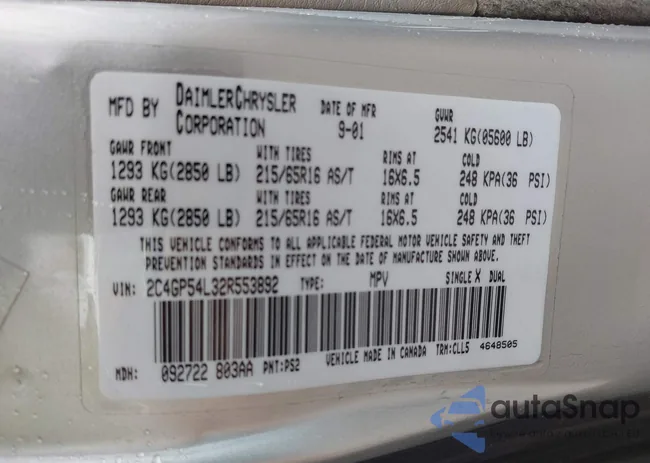 2C4GP54L32R553892: 42391884