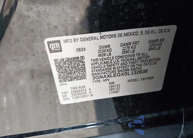 3GNAXLEGXSL132638: 42391921