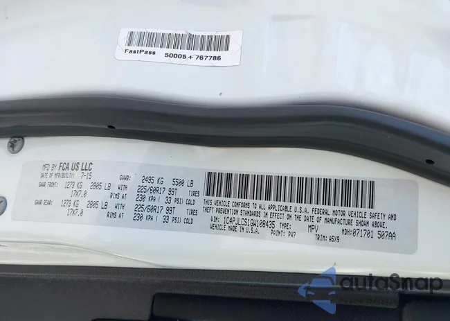 1C4PJLCS1GW108435: 42391923