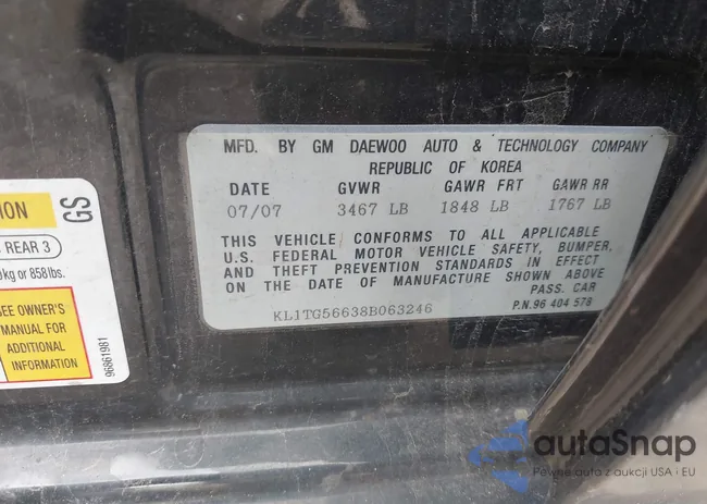 KL1TG56638B063246: 42392278