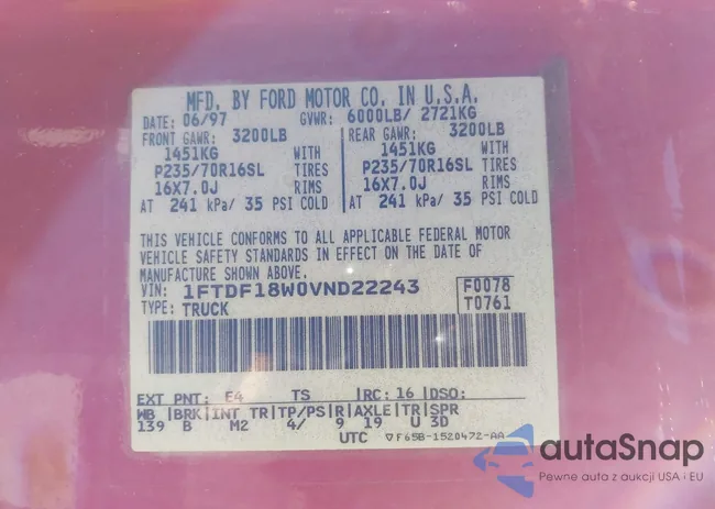 1FTDF18W0VND22243: 42392296