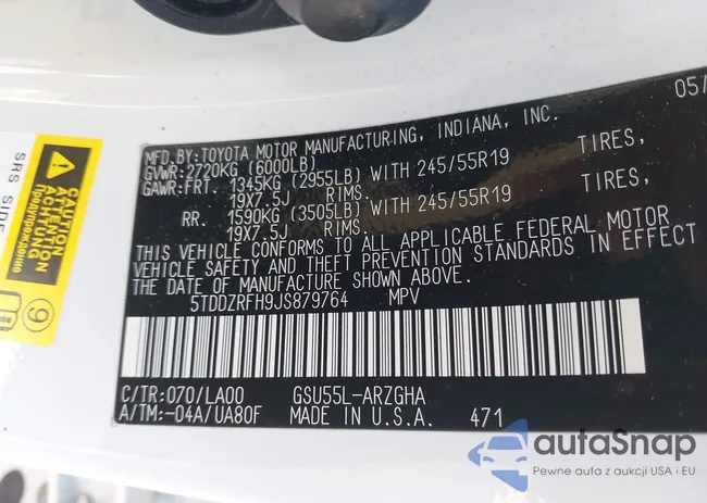 5TDDZRFH9JS879764: 42392345