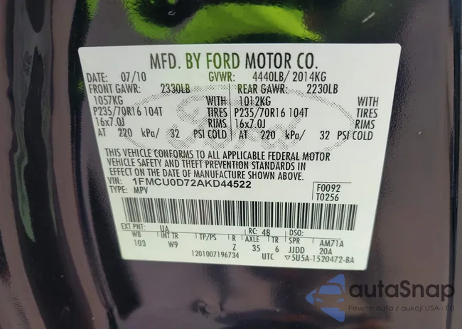 1FMCU0D72AKD44522: 42392453