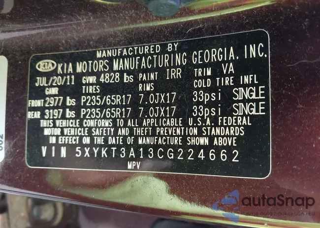 5XYKT3A13CG224662: 42391553