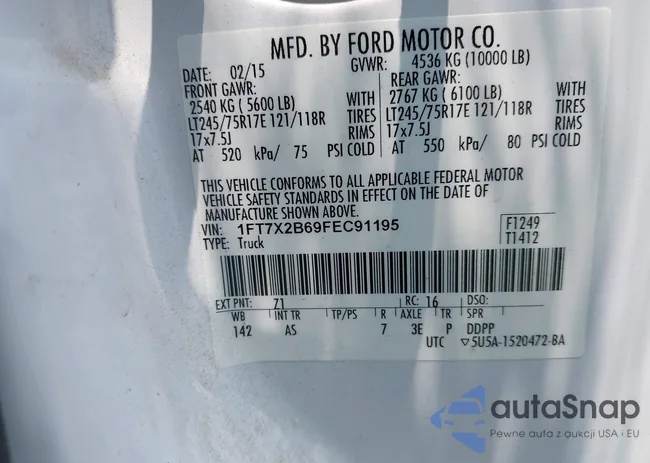 1FT7X2B69FEC91195: 42391570