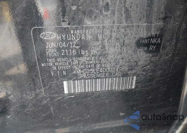 KMHD35LE4DU024969: 42391659