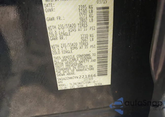 5N1AZ2MH7FN221866: 42391681