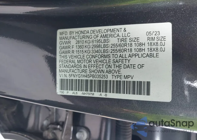 5FNYG1H45PB035253: 42391723