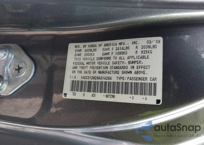 1HGCS12829A014264: 42391729