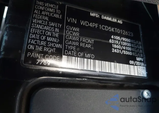 WD4PF1CD5KT012623: 42391761
