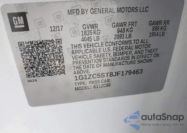 1G1ZC5ST8JF179463: 42392989