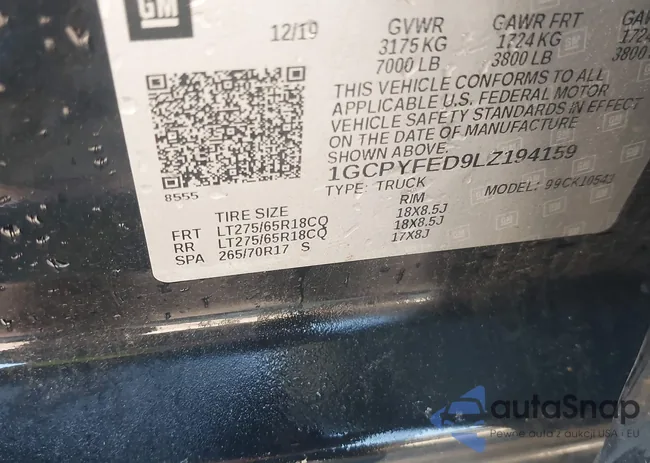 1GCPYFED9LZ194159: 42393055