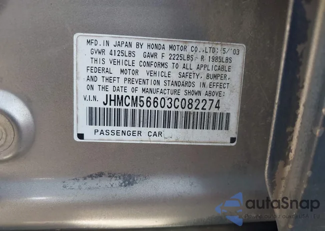 JHMCM56603C082274: 42393059