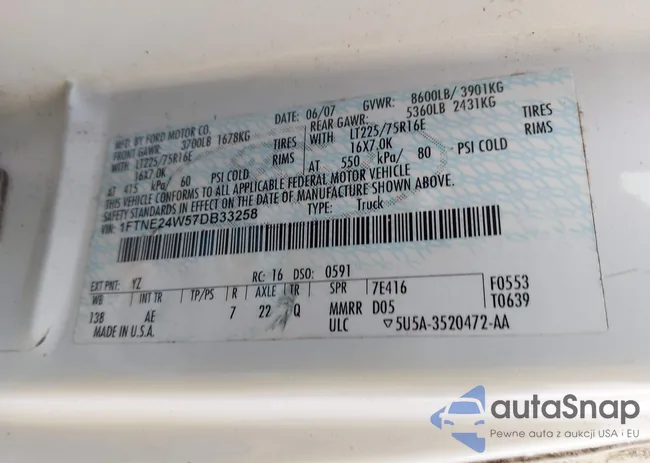 1FTNE24W57DB33258: 42393068