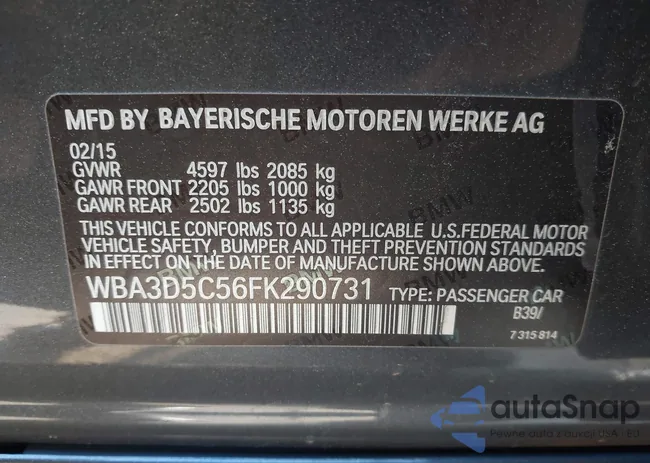 WBA3D5C56FK290731: 42393091