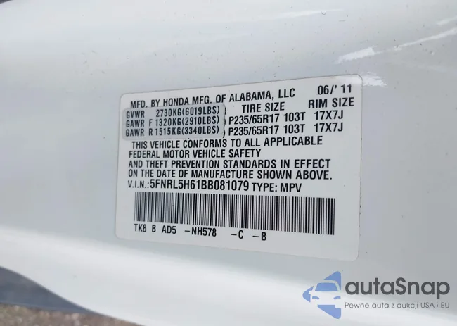 5FNRL5H61BB081079: 42393271