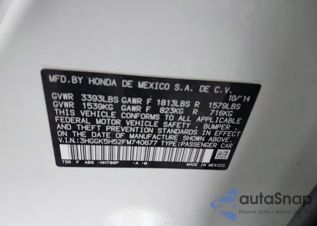 3HGGK5H52FM740677: 42393309