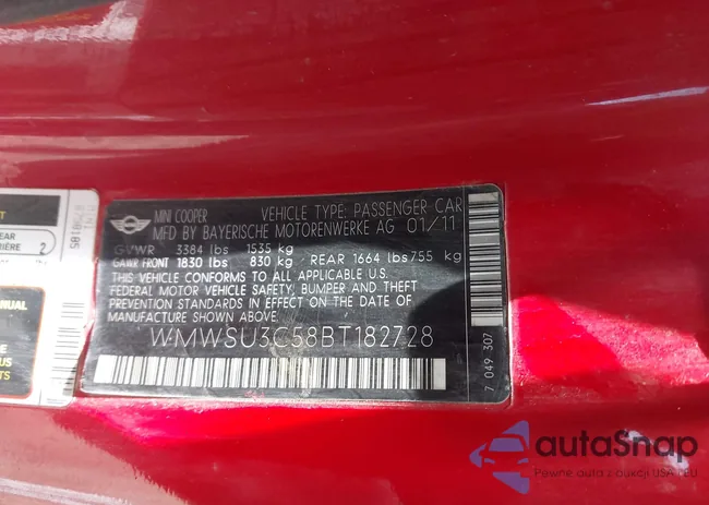 WMWSU3C58BT182728: 42393337