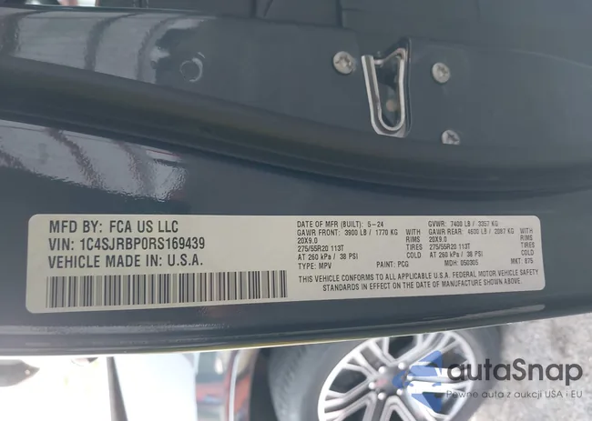 1C4SJRBP0RS169439: 42393415