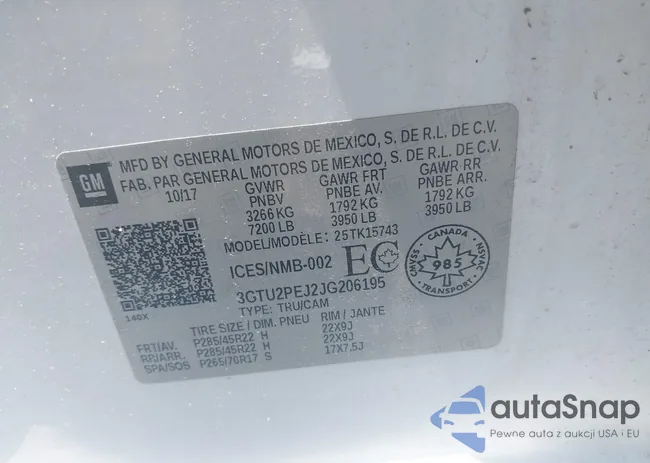 3GTU2PEJ2JG206195: 42393461