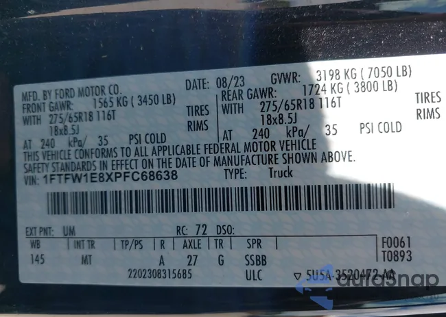 1FTFW1E8XPFC68638: 42392577