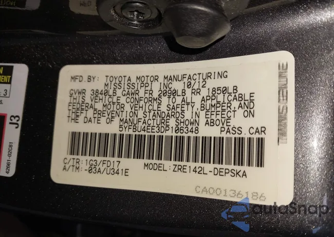 5YFBU4EE3DP106348: 42392604