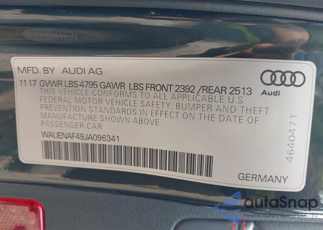 WAUENAF49JA096341: 42392682