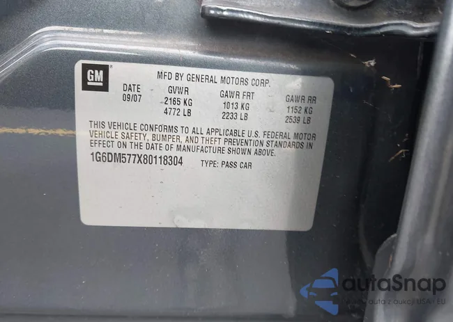 1G6DM577X80118304: 42392825