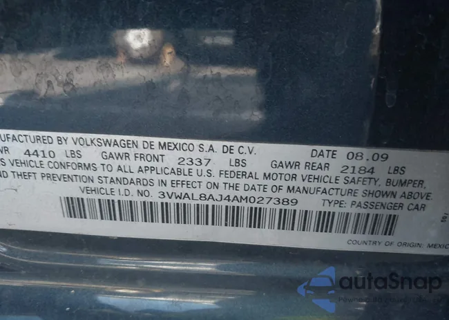 3VWAL8AJ4AM027389: 42392853