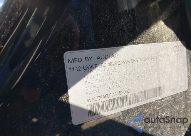 WAUDFAFL5DA158032: 42394021