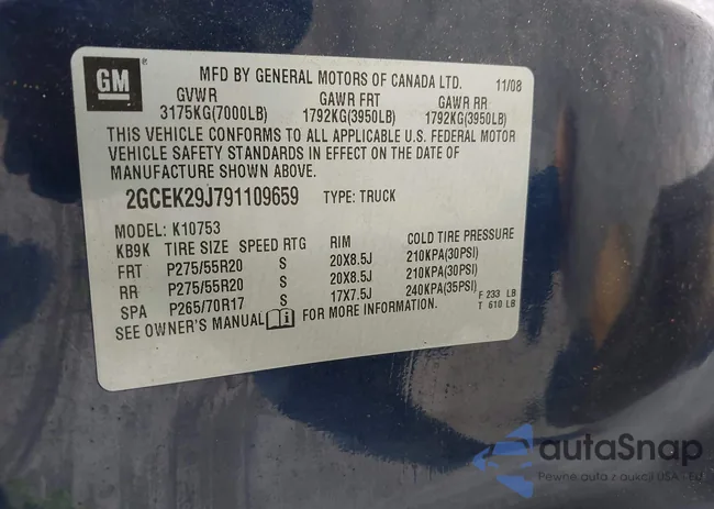 2GCEK29J791109659: 42394042