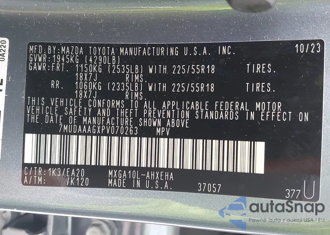 7MUDAAAGXPV070263: 42394307