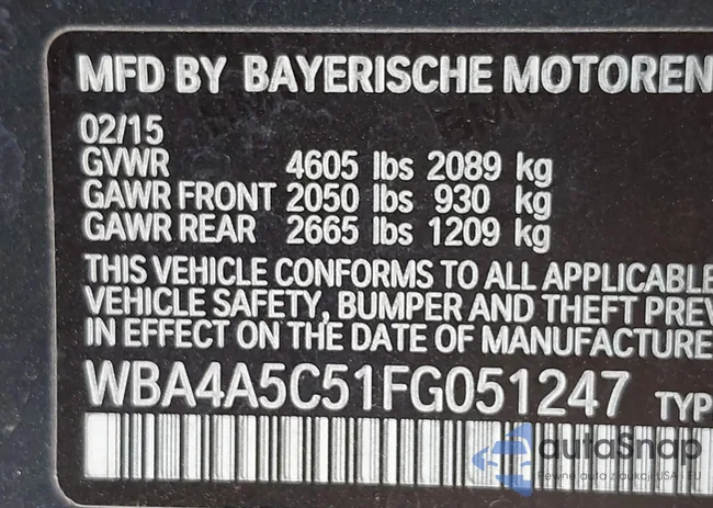 WBA4A5C51FG051247: 42393472