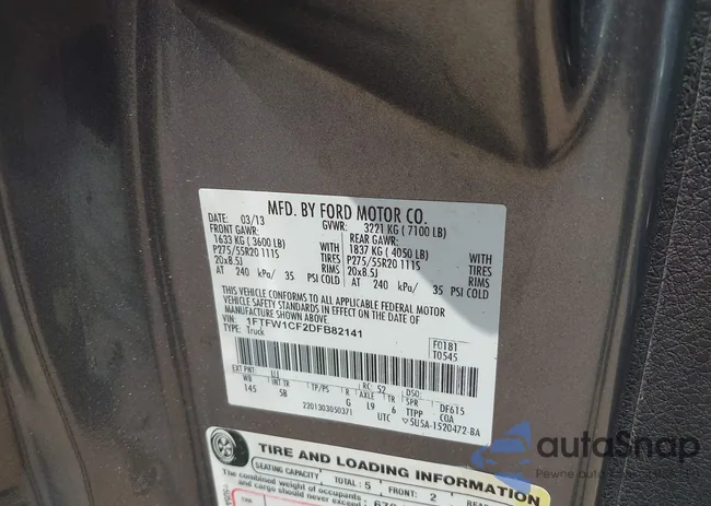 1FTFW1CF2DFB82141: 42393694