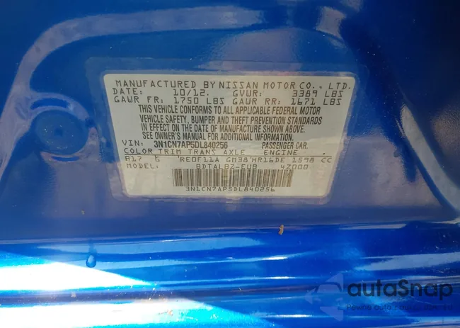 3N1CN7AP5DL840256: 42394888