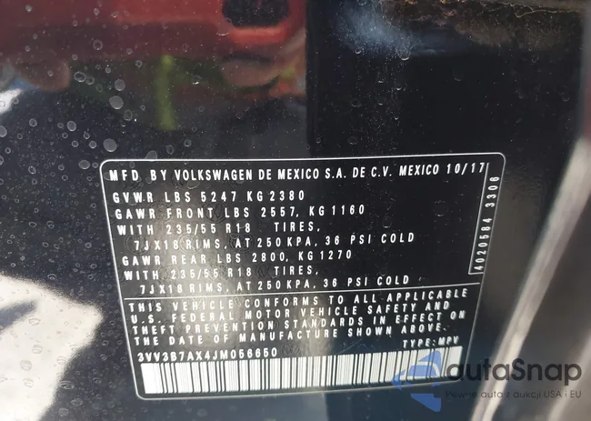 3VV3B7AX4JM056650: 42394948