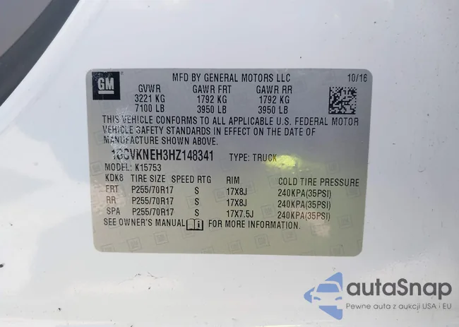 1GCVKNEH3HZ148341: 42394962