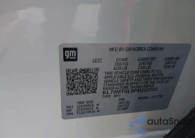 KL79MTSL8PB102503: 42395168