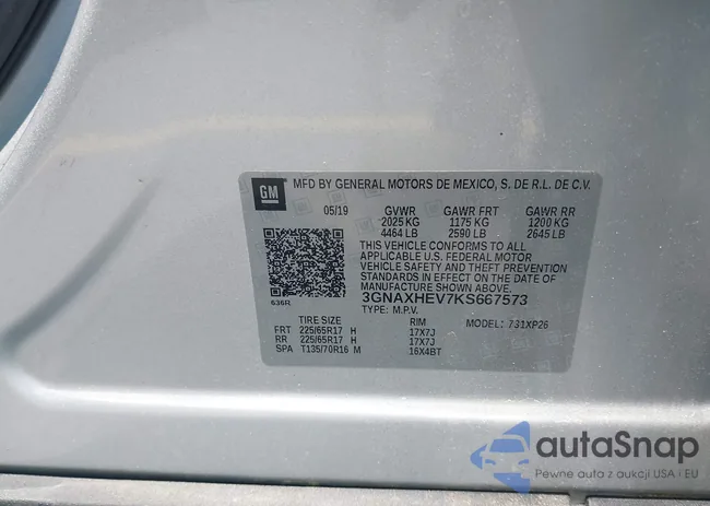 3GNAXHEV7KS667573: 42395174