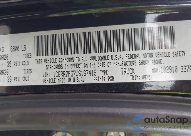 1C6RR7FG7JS167415: 42395246