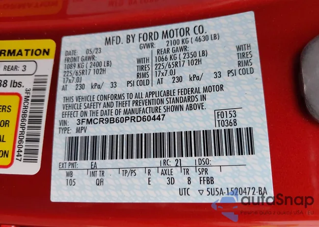 3FMCR9B60PRD60447: 42395269