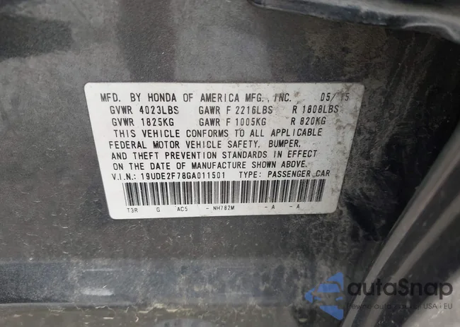 19UDE2F78GA011501: 42395431