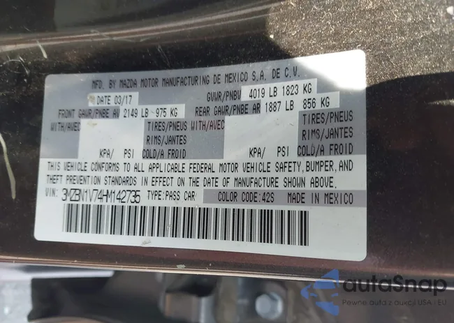 3MZBN1V74HM142735: 42395462