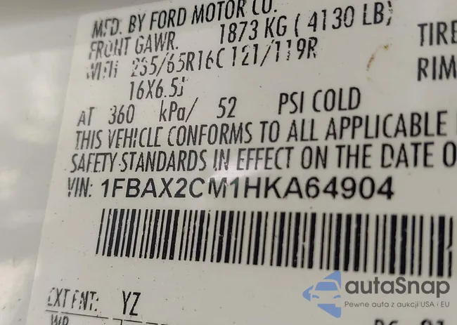 1FBAX2CM1HKA6490: 42394722