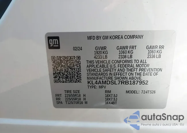 KL4AMDSL7RB187952: 42394764